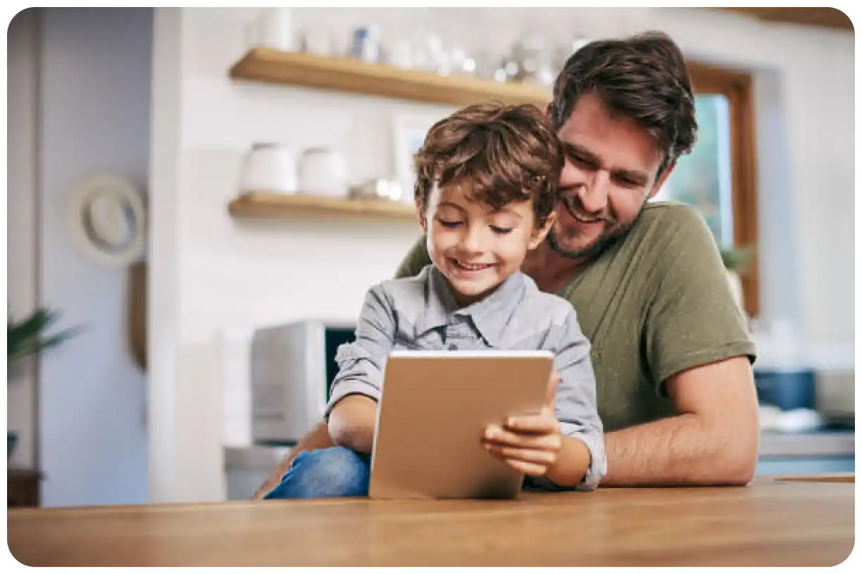 Graphic representing a digital insurance platform for online services.