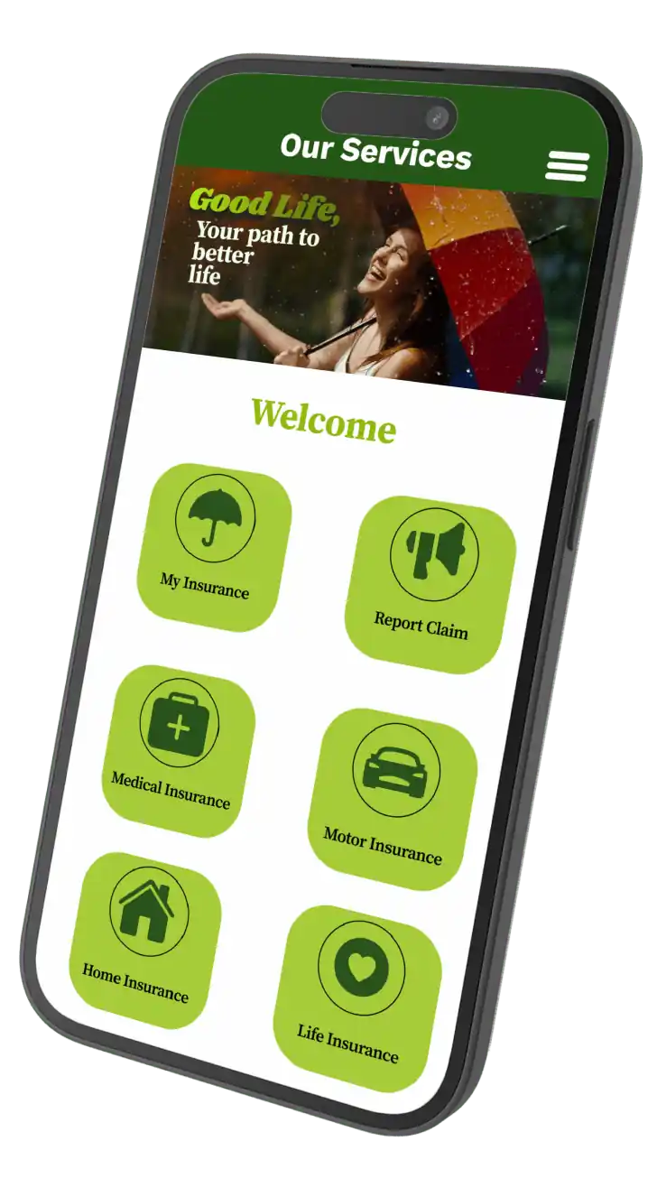 Good Life mobile application on a smartphone.